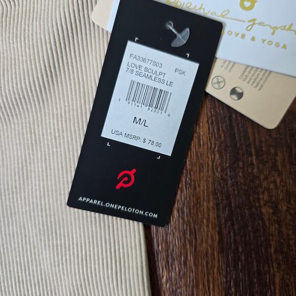 Spiritual Gangster x Peloton Love Sculpt Ribbed 7/8 Seamless Leggings, M/L NWOT - Picture 6 of 7
